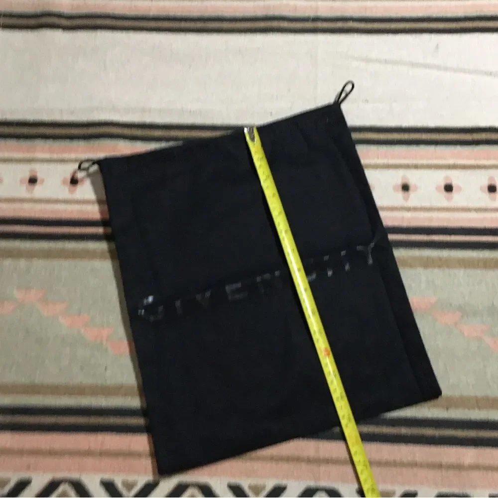 Givenchy Large Black Drawstring Dustbag 15” x 13”Logo name & symbol new